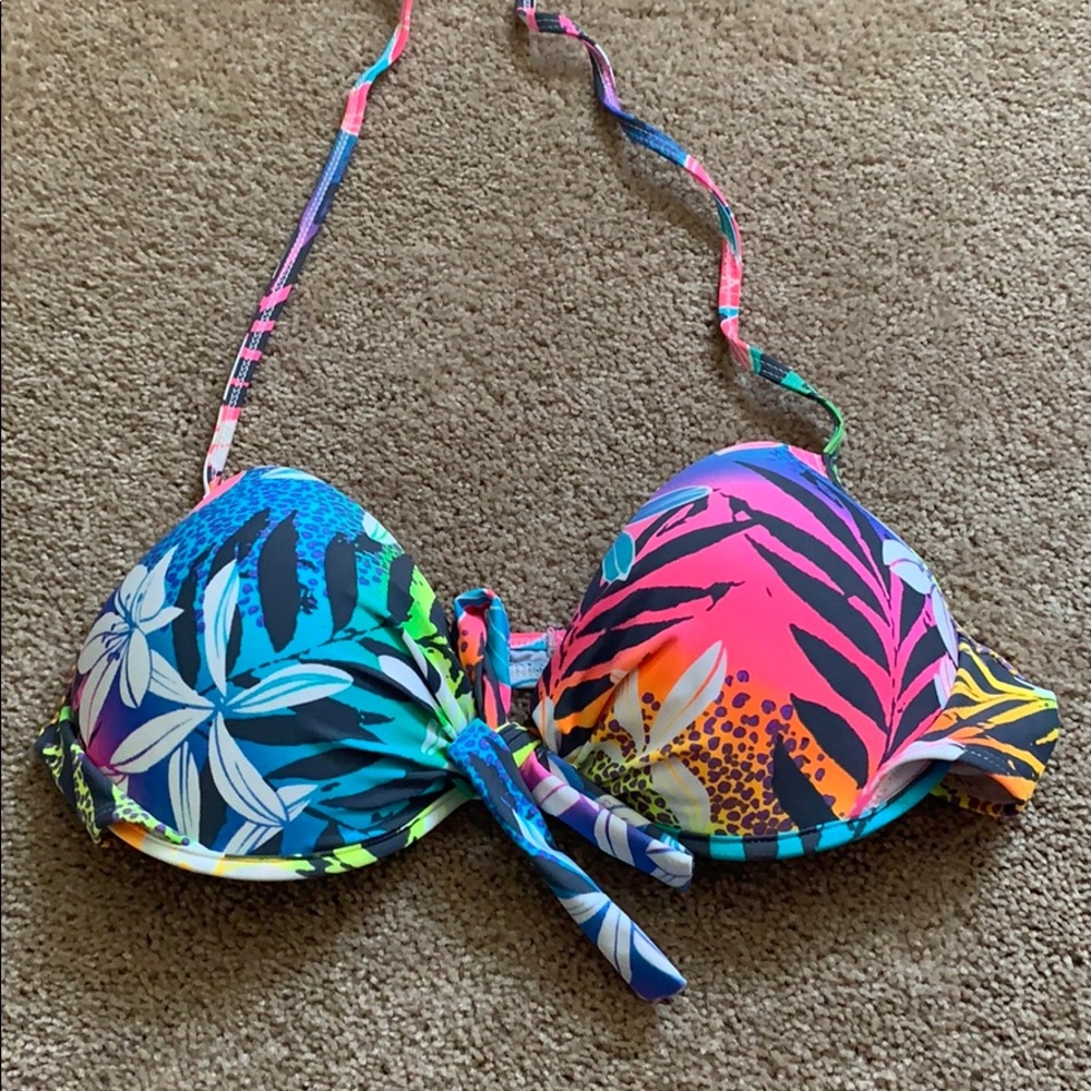 Floral push up bikini top
